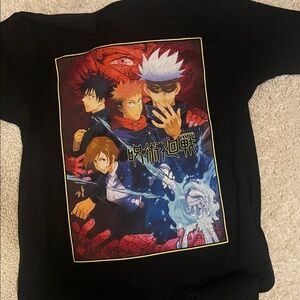 Black Jujutsu Kaisen Graphic Tee - Anime Kids Shirt